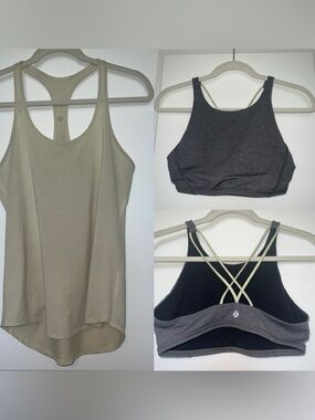 Lululemon bundle of 2 sport bra    & tank size 6
